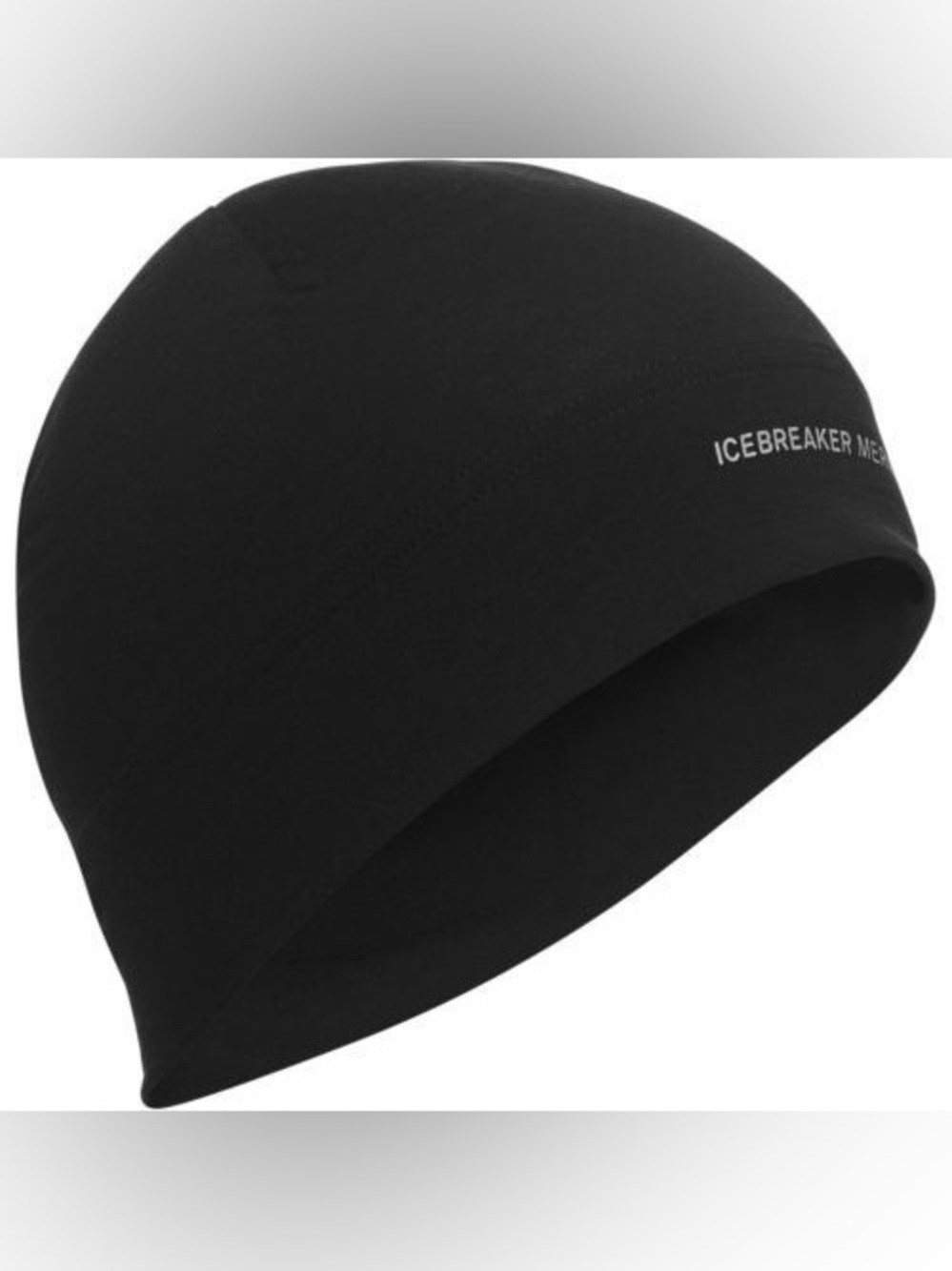 Icebreaker Merino wool unisex black beanie hat